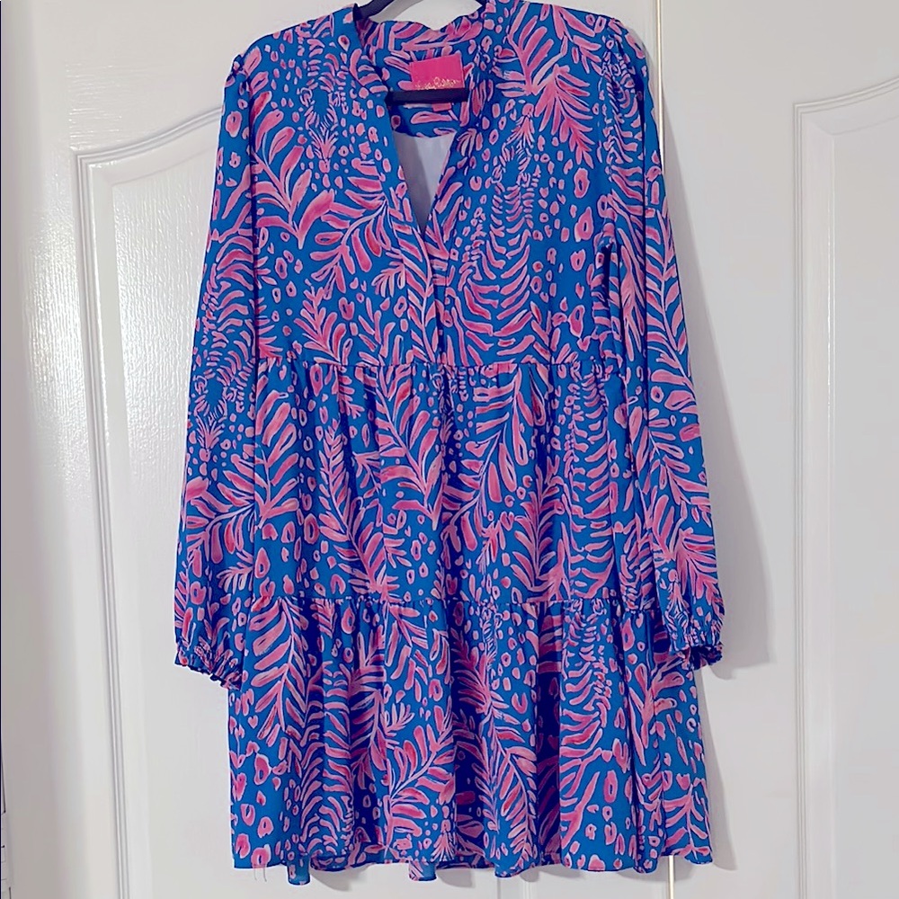 Lilly Pulitzer Winona Dress in Pundy Blue Zebra print